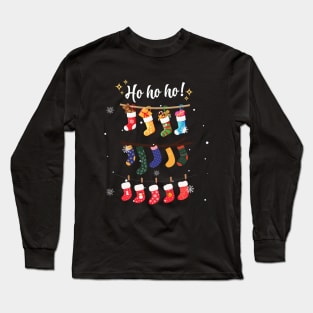 Christmas Sock collection Santa Long Sleeve T-Shirt